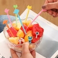 thumbnail image 4 of ziyahi 76x Stylish Cartoon Food Toothpick For Kids Safe Durable And Easy To Clean Gift Idea Fruit Fork 1Set, 4 of 6