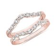 thumbnail image 1 of 0.30 T.C.W Round Shape Natural Diamond Latest Design Wedding Eternity Band for Ladies Solid 14K Rose Gold Size 8, 1 of 1