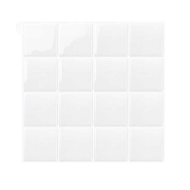 Stickers 2 Peel And Stick Tile Decals for Kitchen and Bathroom with Grid Design Removable Backsplash and Water Finish