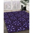 thumbnail image 3 of Ahgly Company Tapis d'Intérieur Lavable en Machine Carré Transitionnel Violet Profond, 7 Pieds Carré, 3 of 7