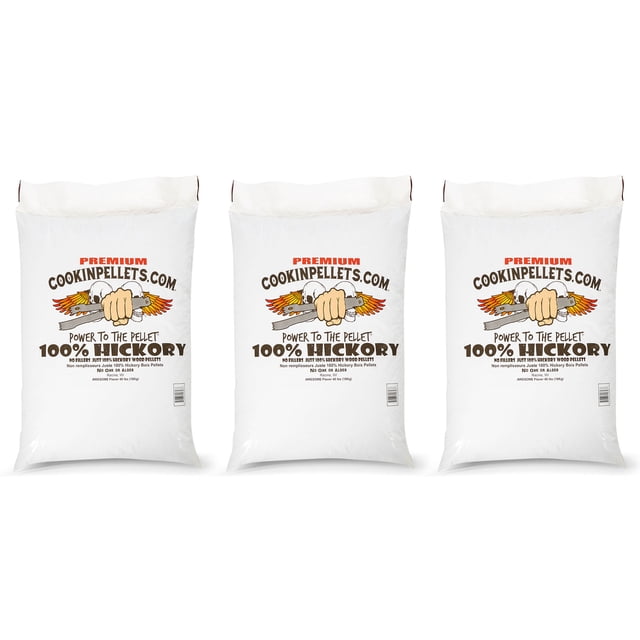 CookinPellets 40-Pound Premium Hickory Grill Smoker Wood Pellets (3 Pack)
