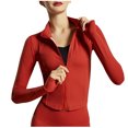 thumbnail image 1 of Timegard Womens Lightweight Athletic Jacket Zipper Trackshirts Workout Running Jackets with Thumb Holes, 1 of 4
