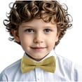 thumbnail image 4 of Xfvqtps Boys Bow Tie Solid Color Bowties Adjustable Neckties for Uniform School Party Gold, 4 of 7