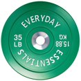 thumbnail image 1 of Everyday Essentials Color Coded Olympic Bumper Plate Weight Plate with Steel Hub, 35 Lbs. (Single Plate), 1 of 7