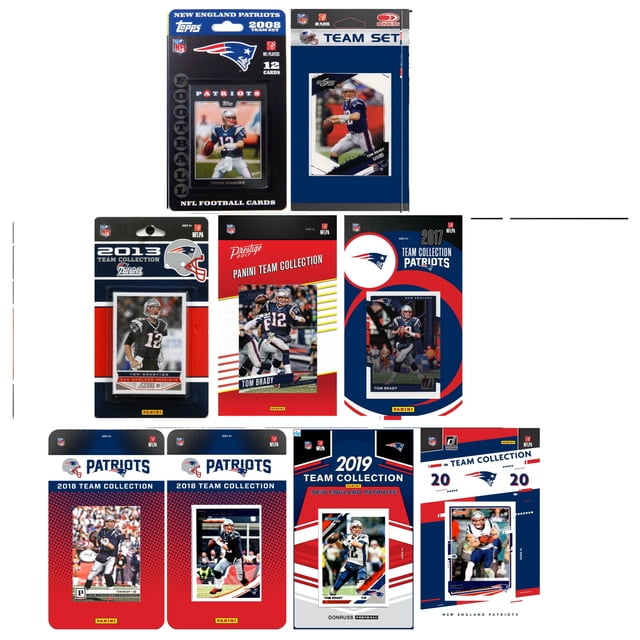 NFL New England Patriots 9 Ensembles d'Équipe de Cartes à Échanger sous Licence Différents