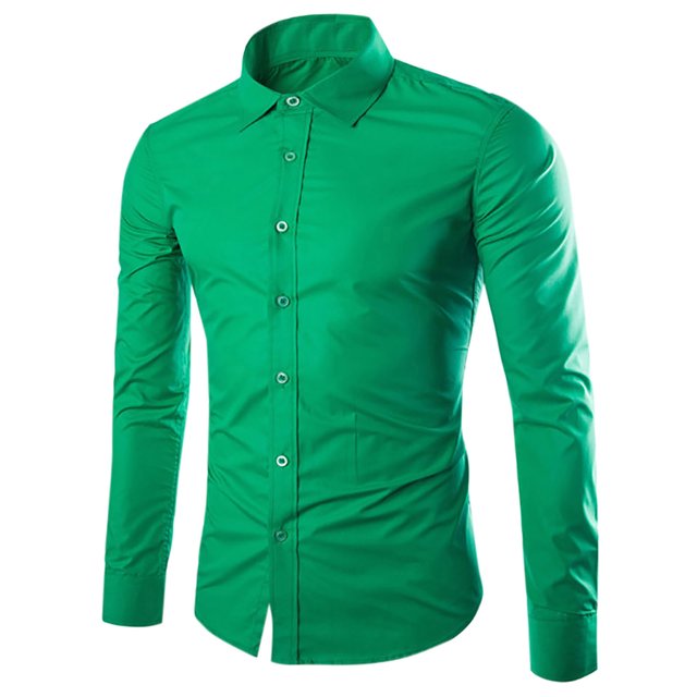 AherBiu Men Shirts Button down Long Sleeve Causal Regular Fitted Causal Loose Fall Winter Classic Solid Color Tee Tshirts
