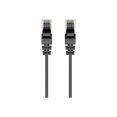 thumbnail image 2 of Belkin Slim - Patch cable - RJ-45 (M) to RJ-45 (M) - 12 ft - UTP - CAT 6 - molded, snagless - black, 2 of 7