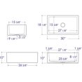 thumbnail image 4 of Pemberly Row 30" White Apron Solid Thick Wall Fireclay Single Bowl Farm Sink, 4 of 10