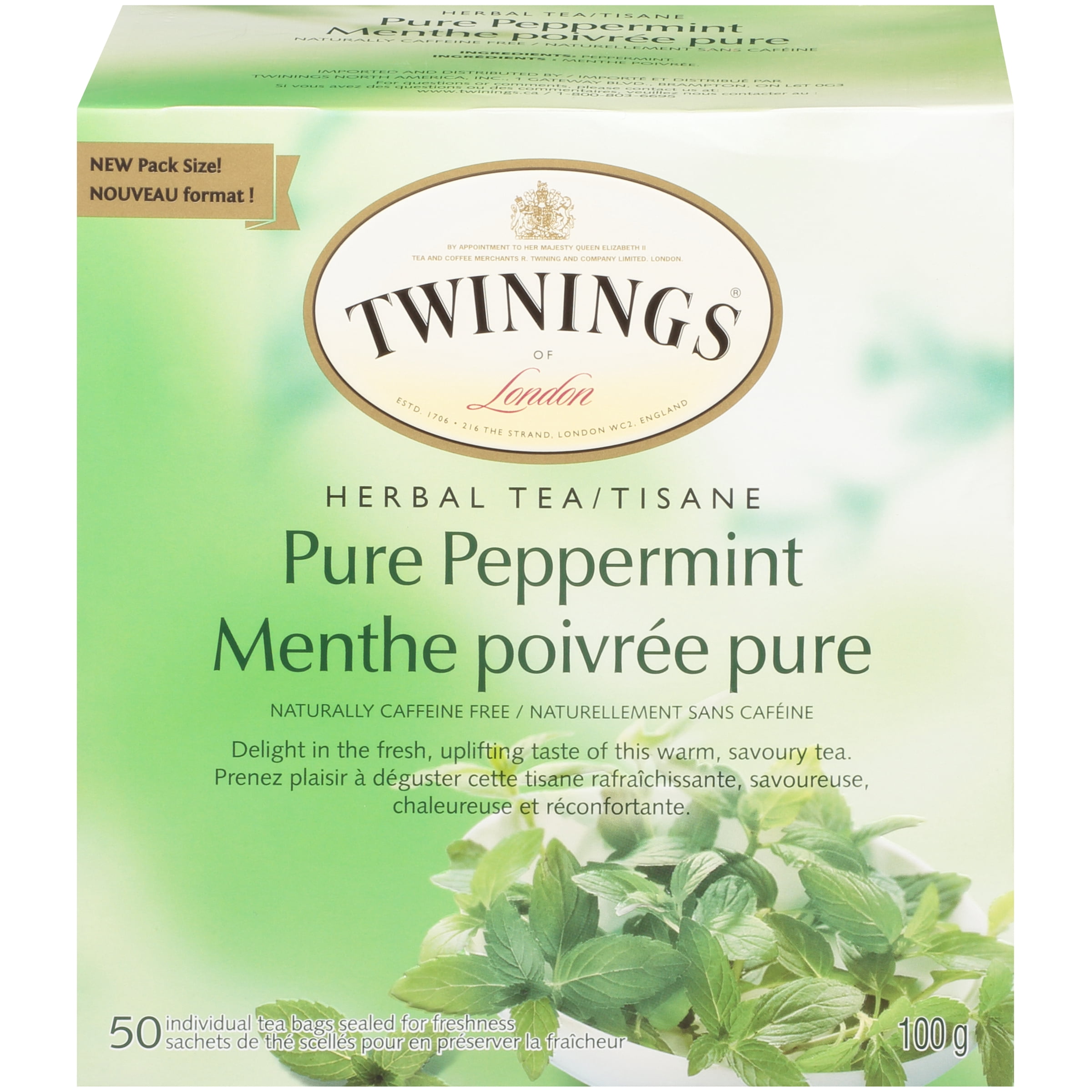 Twinings Pure Peppermint Tea Bags, 50 bags