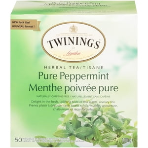 Twinings Pure Peppermint Sacs à thé, 50 sacs