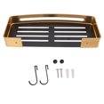 thumbnail image 1 of Bathroom Shelves European Style Rustproof Antique Aluminum Wall Bathroom Shelf Rustproof Floating Wall Shelf with 2 Hooks for Bathroom Kitchen Cabinet, 1 of 9
