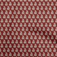 thumbnail image 1 of oneOone Velvet Maroon Fabric Asian Paisley Block Craft Projects Decor Fabric Printed By The Yard 58 Inch Wide, 1 of 4