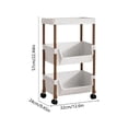 thumbnail image 4 of Feltree Multi-Layer Storage Cart with Wheels Easy Assembly Mobile Organizer for Living Room Bedroom Kitchen Bathroom, 4 of 8