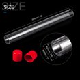 thumbnail image 2 of Unique Bargains Clear Rigid Tube Round Plastic Tubing with Red Rubber Cap, 305mm/ 12 Inch Length, 21mmx25mm/0.83'x1', 2 Set, 2 of 7