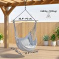 thumbnail image 3 of Outsunny Chaise Hamac, Chaise Balançoire Suspendue en Macramé, Gris, 3 of 10