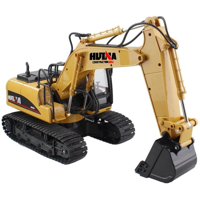 Graflsoa 15-Channel Remote Control Metal Excavator, 1:16 Scale Battery-Powered RC Toy for Ages 14+