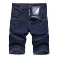 thumbnail image 1 of Pisexur Half Shorts Jeans Men's Summer Short Micro Elastic Short Zipper Open Five Point Short Half Shorts Jeans, 1 of 6