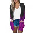 thumbnail image 1 of Pompotops Blouse Décontractée à Manches Longues Imprimée pour Femme avec Poche Cardigan Manteau Liquidation, 1 of 5