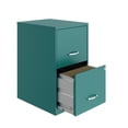 thumbnail image 4 of Space Solutions 18 inch 2 Drawer Metal File Cabinet, Teal, 4 of 4