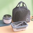 thumbnail image 2 of Clearance! Bento Lunch Box, Yoaney Portable Lunch Box Microwave Heating Leak Proof Lunchbox with Tableware for Travel Picnic Work (Color : 850Ml White), White3, 2 of 4
