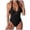 Black, variant on Women's Solid Color Stylish Swimsuit With Steel Chest Pad - For Daily Wear And Mountain Trips