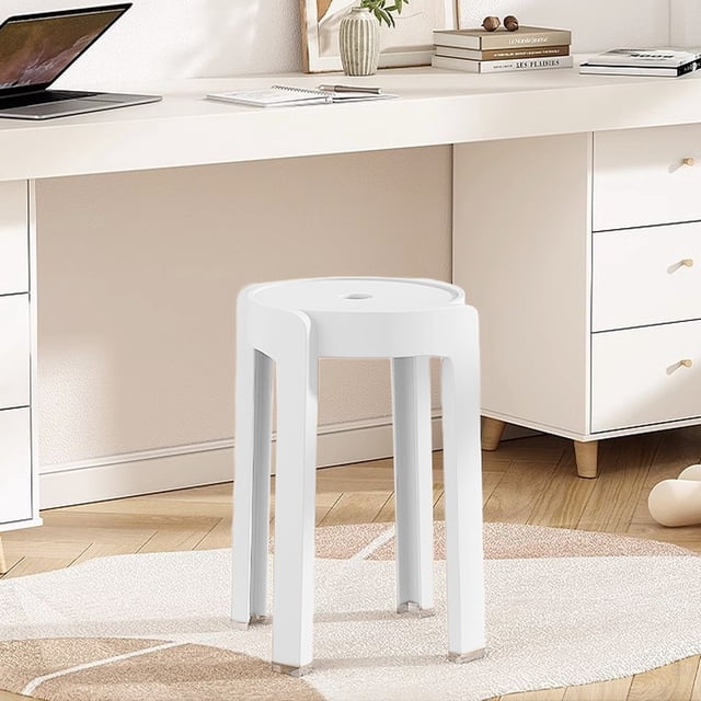 HOARBOEG Home Chairs Made Of Thick Plastic Can Be Stacked And Stacked. Dining Table Stools Windmill Stools High Round Stools Rubber Stools And Simples Chairs