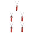 thumbnail image 2 of QualitChoice Hexagon Column Charm Exquisite Women Men Making Findings Handmade Anniversary Hanging Pendants Colorful Crystal Red Pattern Color 5Set, 2 of 6