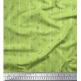 thumbnail image 1 of Soimoi Green polyester Crepe Fabric Stripe & Square Geometric Printed Craft Fabric by the Yard 42 Inch Wide, 1 of 3