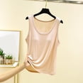thumbnail image 2 of Débardeur pour Femme avec Soutien-Gorge Intégré, Camisoles Sans Manches pour Femmes Couleur Unie Col Rond Camisole Décontractée, Haut de Détente Doux pour Dormir pour l'Été, 2 of 9