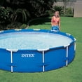 thumbnail image 1 of Intex Metal Above Ground Pool w/ Pump, Filter Cartridge 6 Pack, and Cover, 1 of 9