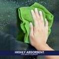 thumbnail image 4 of Microfiber Cleaning Cloth, 12 Pack, 12"x12", Highly Absorbent Soft Reusable Washable Quick Dry Dish Cloth for Kitchen Home Window, Green, 4 of 8