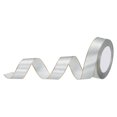 thumbnail image 1 of Unique Bargains 1 Inch 25 Yard Wide Satin Ribbon with Gold Edges Grosgrain Fabric Ribbon for Gift Wrapping, Silver, 1 of 7