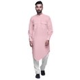thumbnail image 1 of Atasi Kurta Asymétrique Chemise Décontractée Boutonnée Coton Kurta Décontractée Homme, 1 of 5