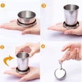 thumbnail image 3 of HOZADOIE The Cup Home Essentials Steel Travel Telescopic Collapsible Shot Glass Emergency Pocket Cup, 3 of 5
