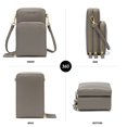 thumbnail image 2 of Small Crossbody Cell Phone Purse for Women, Mini Messenger Shoulder Handbag Wallet with Credit Card Slots,Gray, 2 of 6