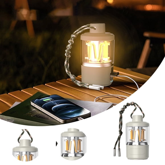 WIFKLSIIPG Soft Light Camping Light Ultra Long Life Fast Charge Three Speed Dimming Camping Light Outdoor Camping Working Light(White)