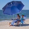 thumbnail image 2 of Rio Beach 7 x 7 ft Blue Umbrella with Integrated Sand Anchor, 2 of 7