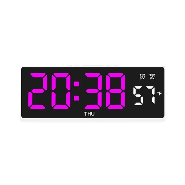 Matoen12 Digital Alarm Clock for Bedroom, Easy to Set, USB Charger, Adjustable Volume, Weekday/Weekend Mode, Snooze, 12/24Hr, Compact for Bedside