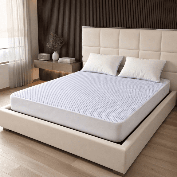 Comfy Bamboo World Fiber Cooling Mattress Protector Double Bed Size, Waterproof & Hypoallergenic