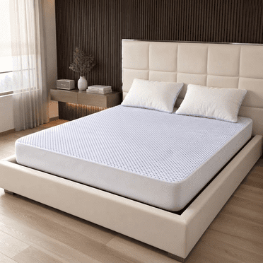 Comfy Bamboo World Protège-Matelas Rafraîchissant en Fibre pour Lit Double, Imperméable et Hypoallergénique