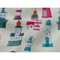 thumbnail image 5 of oneOone Viscose Jersey Pink Fabric Sea Lighthouse Craft Projects Decor Fabric Printed By The Yard 60 Inch Wide, 5 of 5