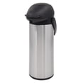 thumbnail image 1 of Mainstays 1.8L Thermal Glass-Lined Stainless Steel Pump Pot for Hot & Cold Beverages, Black & Silver, 1 of 5