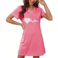 thumbnail image 3 of Cameland Chemises de Nuit Été pour Femmes Manches Courtes Chemise de Nuit Simple Amour Chemise de Nuit Quotidienne Décontractée Peut Être Portée à l'Extérieur, 3 of 6