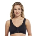 thumbnail image 3 of Carole Martin Full-Freedom Cotton Front Closure Comfort Bra - Wire Free - Stretch Cups - One Size Fits All B, C, and D Style 7276 Set of 2-Black 34, 3 of 7