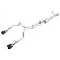 thumbnail image 1 of AWE Tuning Exhaust System Kit 3015-43284 0FG Cat-Back System; T304L Stainless Steel; Without Muffler; Dual Exhaust With Dual Exit; Rear Exit; 4 Inch Diamond Black Quad Tip, 1 of 3