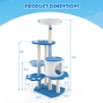 thumbnail image 3 of Gymax 54'' Cat Tree Tower w/ Sisal Scratching Posts Bell Cat Perch Cat Condo, 3 of 10