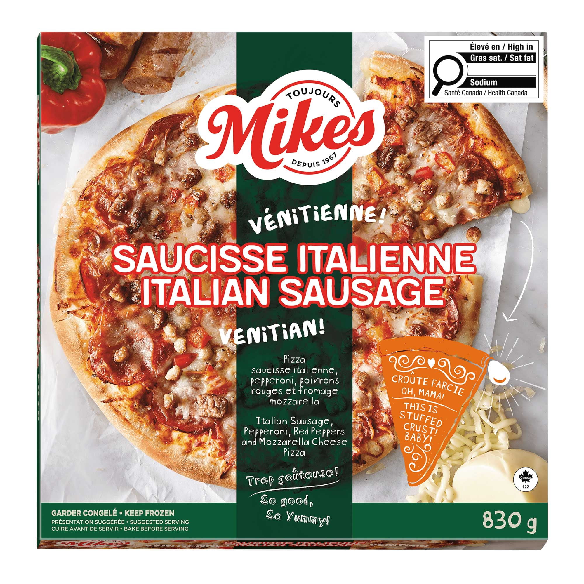 Saucisses MIKES PIZZA CROUTE FARCIE SAUCISSES