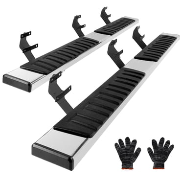 KFFKFF 6" Side Steps for 2015-2023 Ford F150-Crew Cab & 2017-2023 F-250 F-350 Super Duty Crew Cab, Durable 201 Stainless Steel Running Boards, Supports up to 500lbs, Set of 2