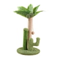 thumbnail image 3 of Sisal Cat Scratch Post Cat Climbing Frame Vertical Green Leaves House Cat Climbing Rack Durable Pet Cat Toy Cat Scratching Posts for Indoor B, 3 of 8