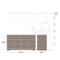 thumbnail image 3 of Prepac Rustic Ridge White 6-Drawer Dresser, 18.25"D x 53.25"W x 28.5"H, 3 of 7